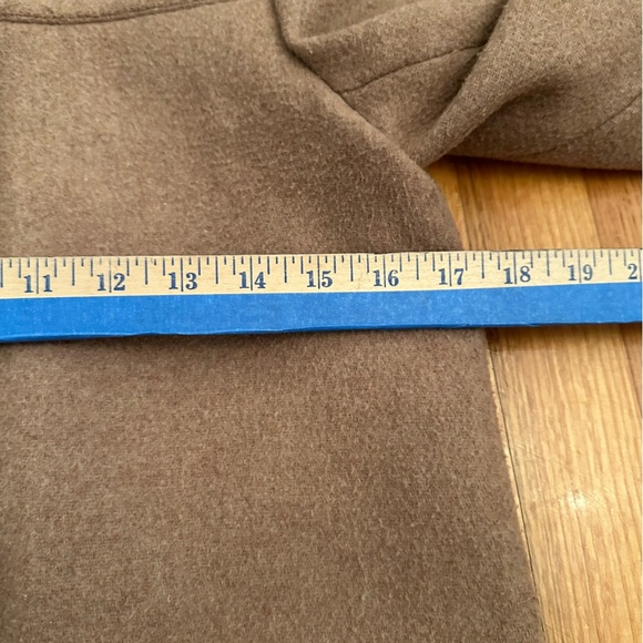 J. Crew Mercantile Sz 00 Tan Wool Blend Vail Coat Fur Trim Hood Preppy Heritage - Picture 5 of 12